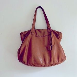 Gorgeous Ralph Lauren buttery leather shoulder bag with stitching detail